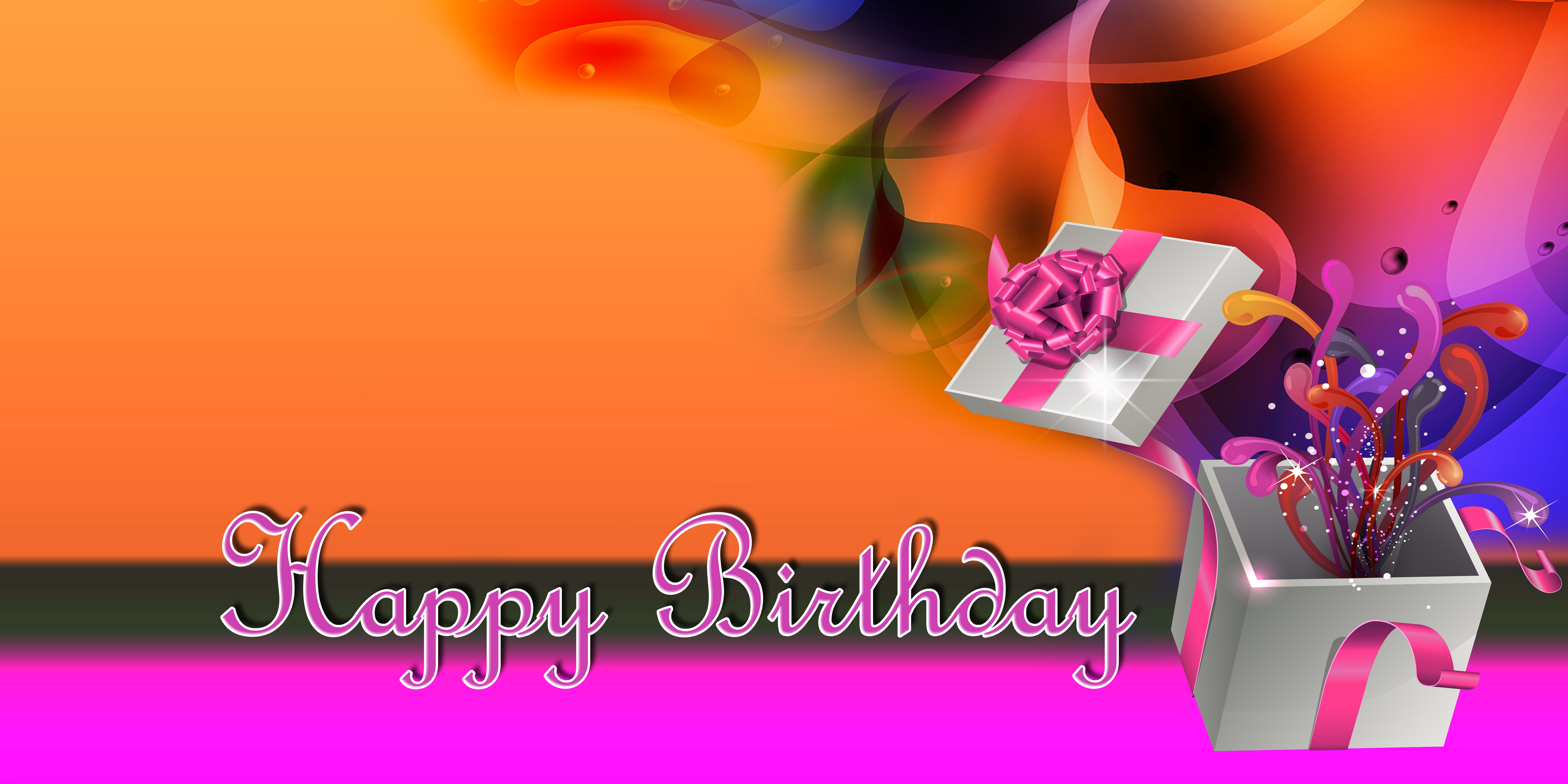  Happy Birthday Banner Pink Gift Gatorprints