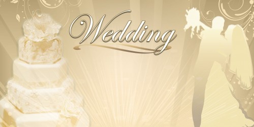 Wedding Banner - Bride Groom Cake