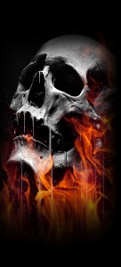 Melting Skull Small - Gun Safe Decal
