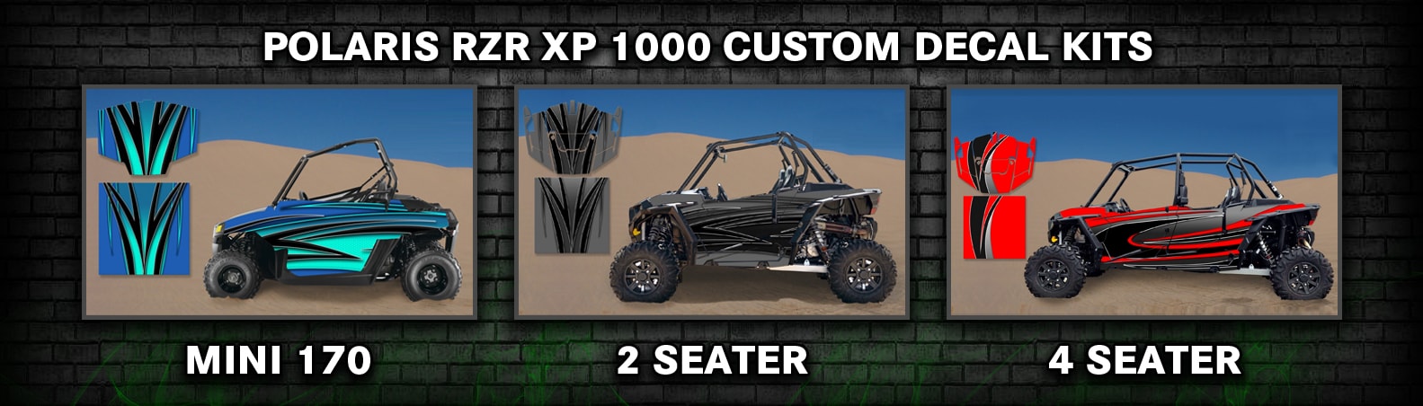 Polaris RZR 1000 Custom Decal Kits