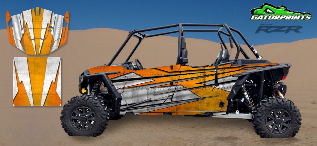 Orange 2014 RZR XP2 1000 Custom Decal Kits – 4 Seater