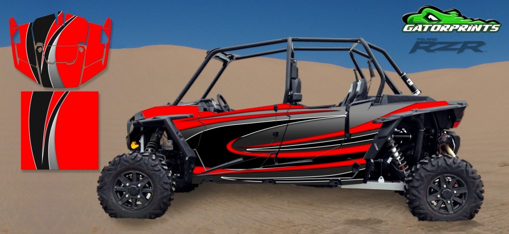 Red 2014 RZR XP2 1000 Custom Decal Kits – 4 Seater