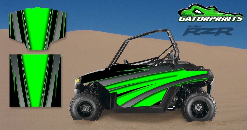Green 2014 RZR XP2 1000 Custom Decal Kits – Mini 170