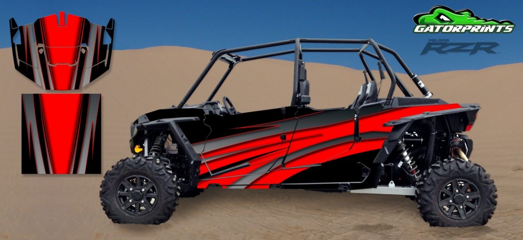 Red 2014 RZR XP2 1000 Custom Decal Kits – 4 Seater