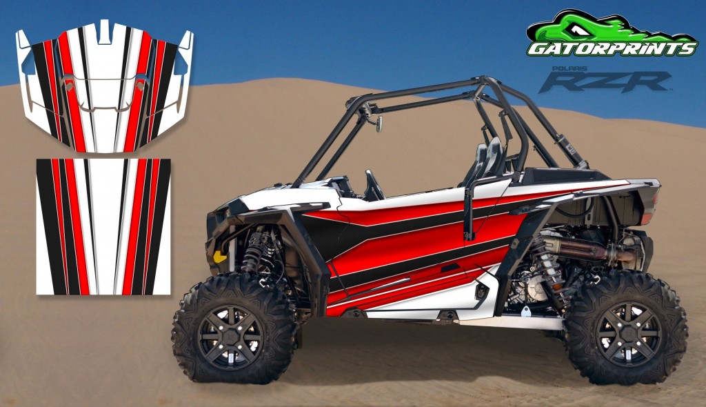 Red 2014 RZR XP2 1000 Custom Decal Kits – 2 Seater