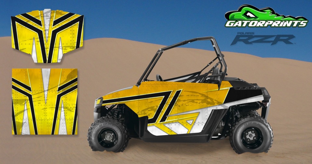 Yellow 2014 RZR XP2 1000 Custom Decal Kits – Mini 170