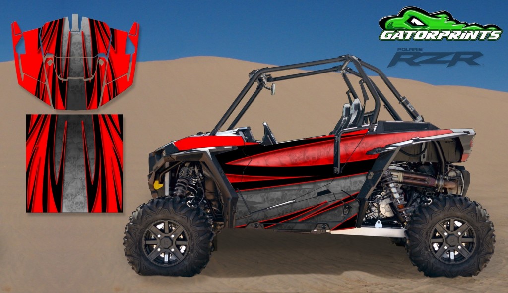 Red 2014 RZR XP2 1000 Custom Decal Kits – 2 Seater