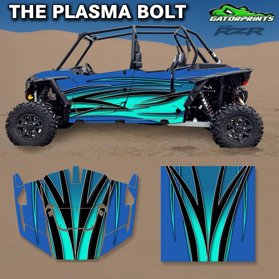 Polaris RZR XP Graphics Decals Wraps "The Plasma Bolt"