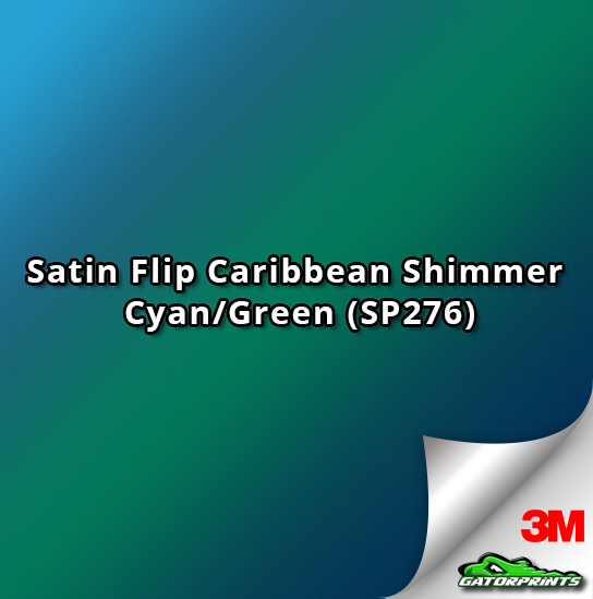 Satin Flip Caribbean Shimmer (Cyan Green) (SP276) 